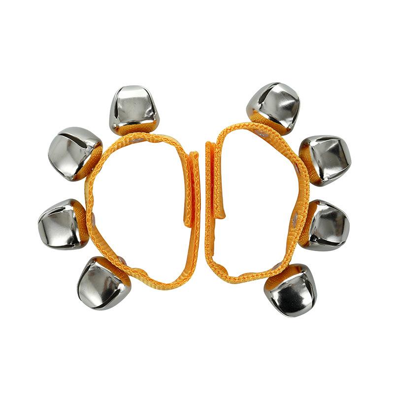 1 пара браслетов с бубенцами для детей, погремушки, игрушечные ударные, развивающие игрушки, носимые, нелегко деформируются, кольцо-бубенец Орф