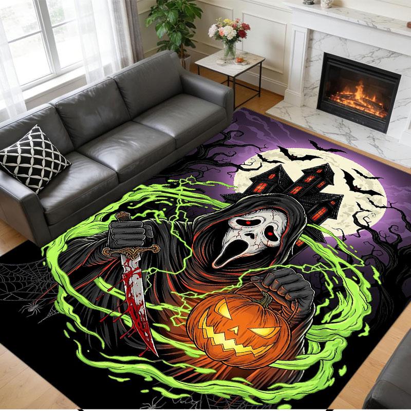 Crystal Velvet Rug Soft Non Slip Indoor Floor Mat Home DecorScream Ghostface