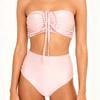 New Sexy High Waist Skinny Sling Swimsuit Women's Solid Color Beach Split Hot Spring Swimsuit Women
