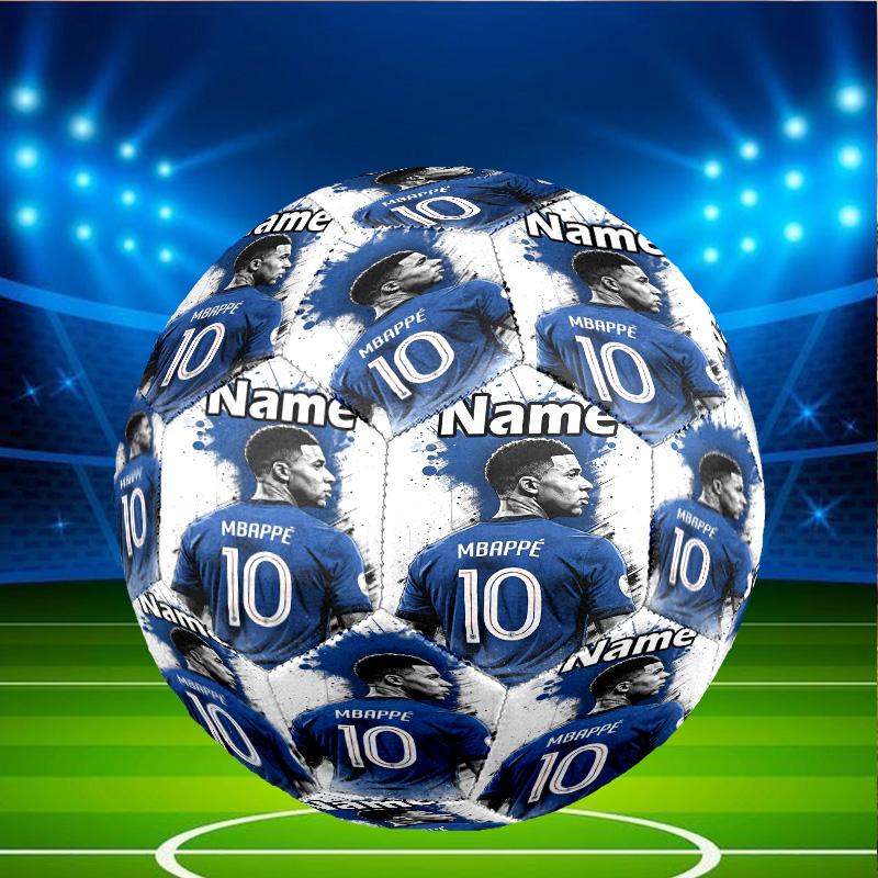 Custom Name Personalized Kylian Mbappe Print Size 5 Soccer Ball Training & Match Football, for Team, Kicking, Gift for Football