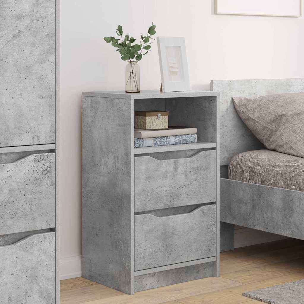 Nightstands 2 pcs Concrete Gray 40 x 30 x 67 cm Engineered Wood