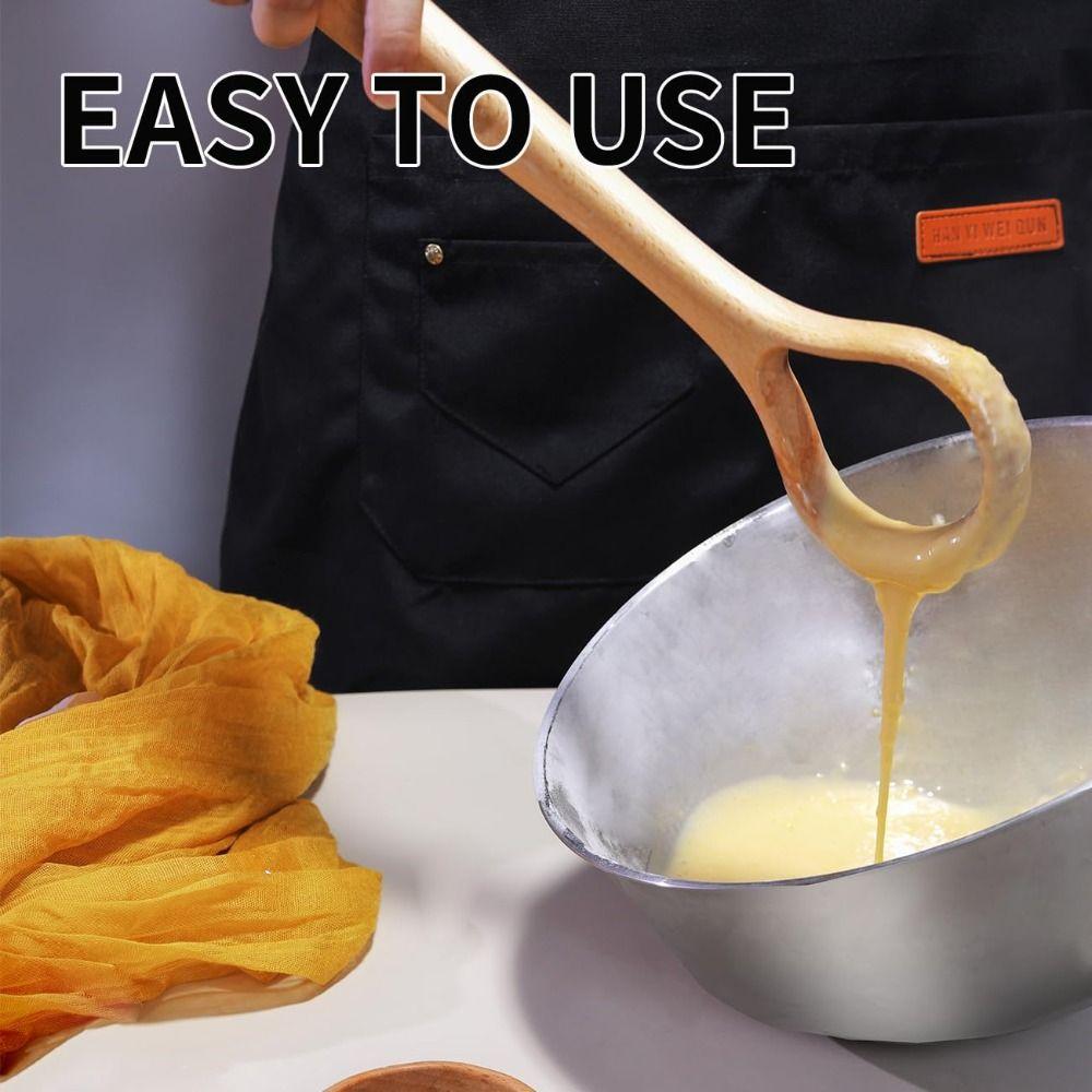 13 inch Sourdough Whisk Wooden Mixing Tool Portable Danish Dough Whisk for Pizza Pastry