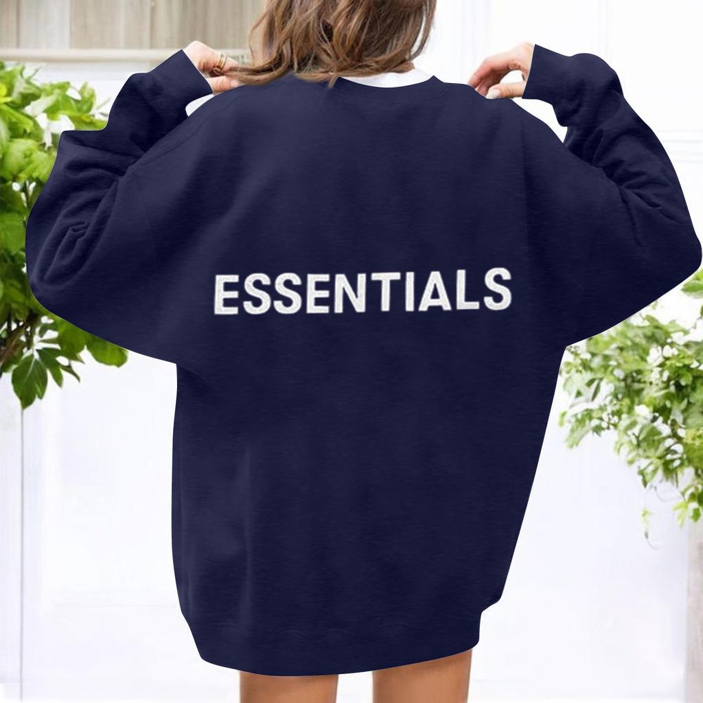 Унисекс Принт Круглый вырез Длинный рукав Свободный крой Длинный рукав Повседневный Длинный рукав Топ Толстовка