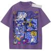 Summer Mens Beige Washed T  Shirt Digimon Adventure Agumon Gabumon Takeru High  Quality Fabric for Casual Shopping