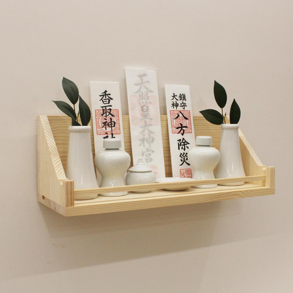 YA-TANAITA-40 (Япония, тип Камидана E) - Настенный держатель для синтоистского святилища для семейных святынь, фуда, одного святилища, трех святилищ и облачных узоров