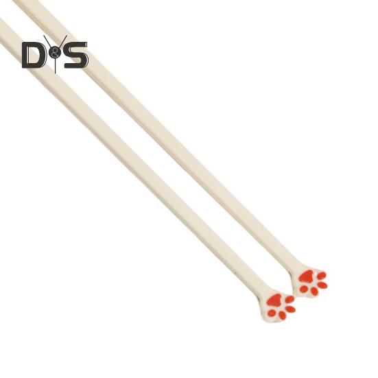 Милые палочки для еды с кошачьими лапками, нескользящие, кухонная утварь с дизайном отпечатков лап, многоразовая, для суши, лапши, уникальный подарок для любителей кошек и японской культуры