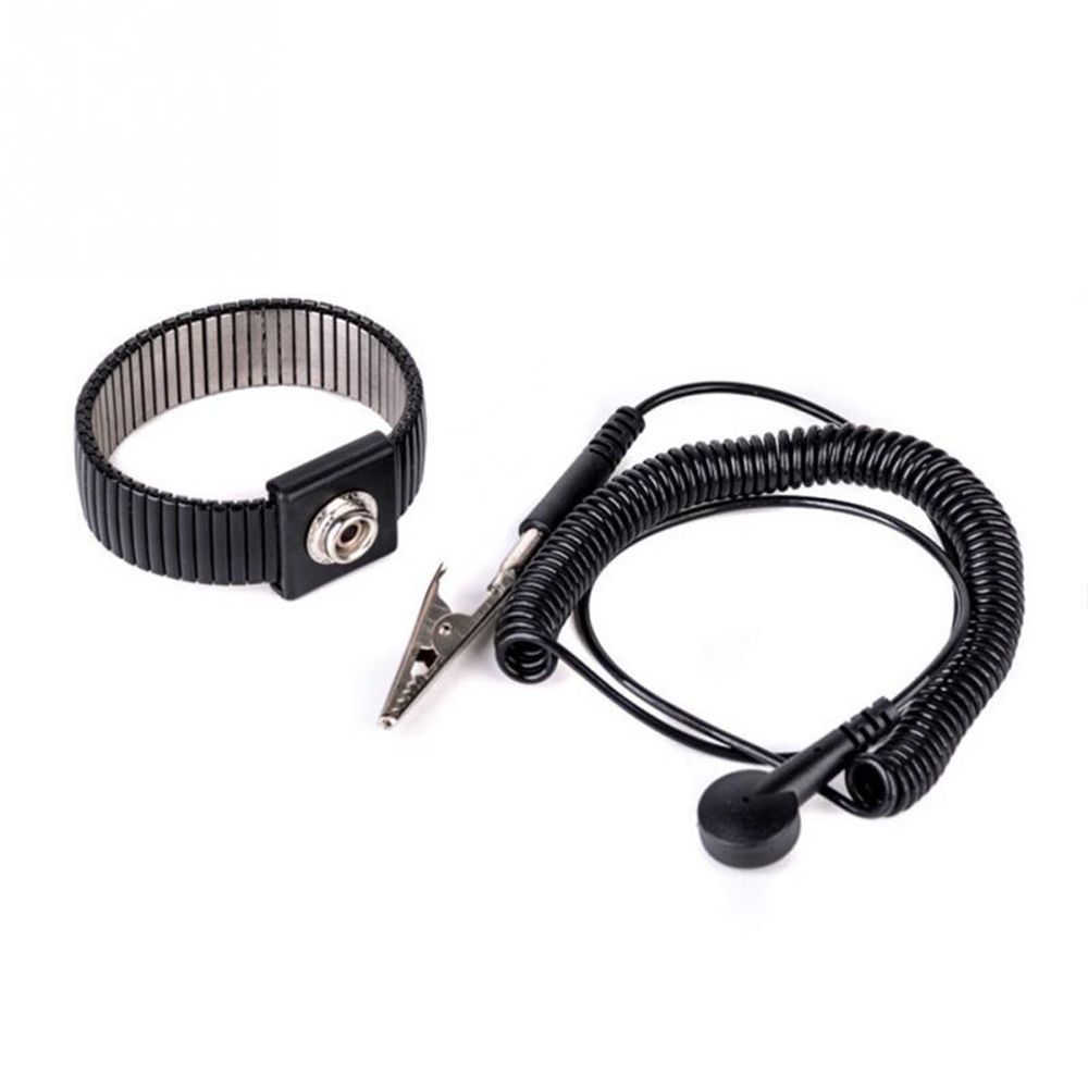 Electronic Metal Wrist Electricity Discharge Adjustable Wrist Strap ESD Anti Static Band