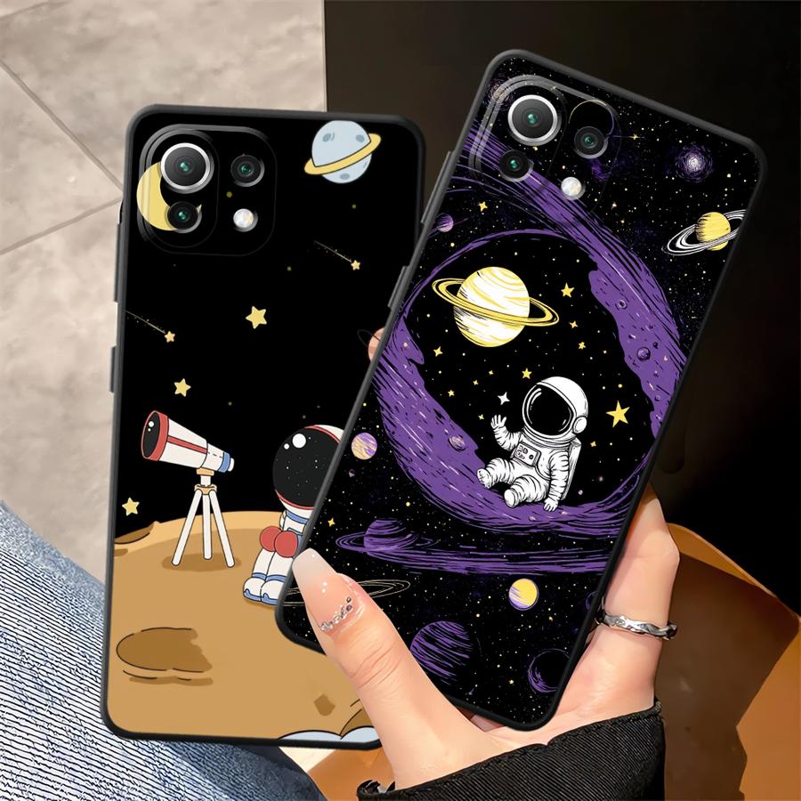 Чехол для телефона Funda для Xiaomi Mi 11T 12T Pro 14 12X 13 Lite 12 10T 11 Мультяшный Астронавт