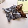 Korean Style Soft PU Scrunchies Elastic Retro Ponytail Holder Square Leather Hair Tie  Gifts