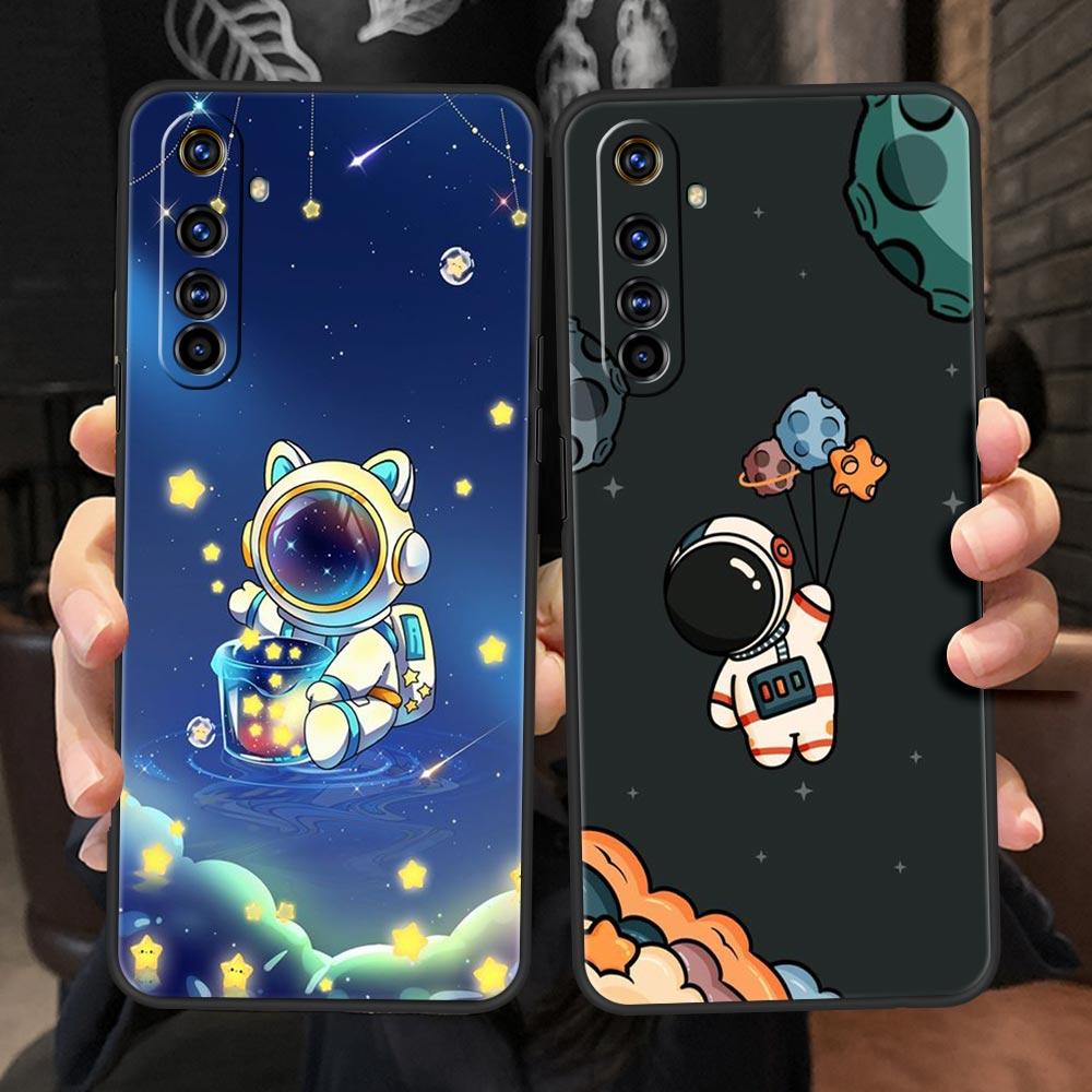 Милый мультяшный астронавт для Realme 11 10 9 8 5G 7 6 GT2 Pro Plus C21 C11 C25 C35 мягкий чехол для Realme GT Neo 2 3 3T чехол для телефона