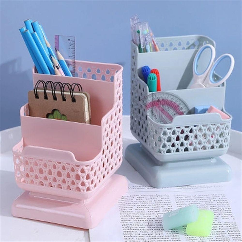 Office Supply Container Stationery Organizer Desktop Storage Box Pen Holders Make up Brush Holder