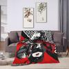 Soft Warm Blanket Picnic Animated Game P- Persona 5 Bedding Throws  Flannel Bedspread For Couch Chair Aesthetic Sofa Bed Cover
