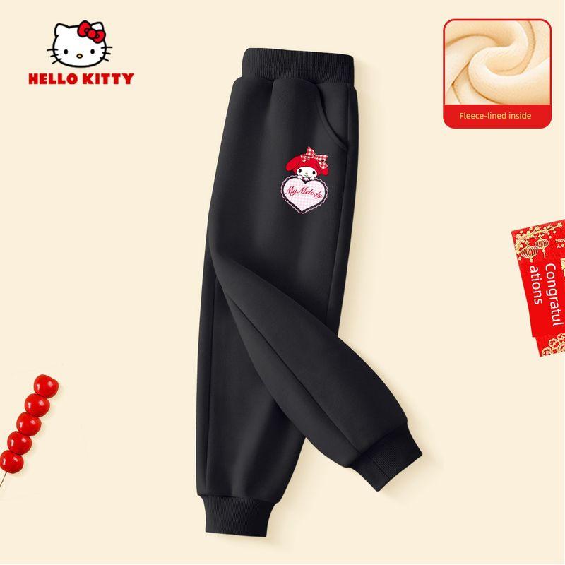 Зимний комплект одежды для девочек Hello Kitty 2025 Новая Модная и Стильная Детская Одежда для Новогодних Празднований и Новогодних Поздравлений