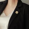 High-End Japanese Camellia and Gardenia Brooch Corsage Pin