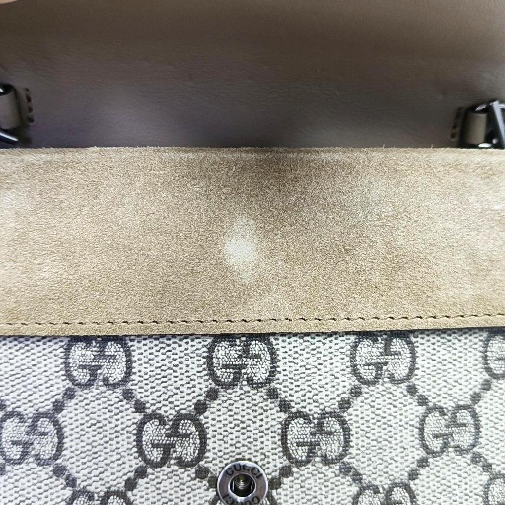 [Б/У] Сумка Gucci Dionysus GG Supreme Super Mini 'Бежевая' - Отличное состояние #1RFRGE5