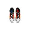 Air Jordan 1 Mid SE GS Multi-Color Canvas Kids Sneakers White Black Picante-Red DV1316-100