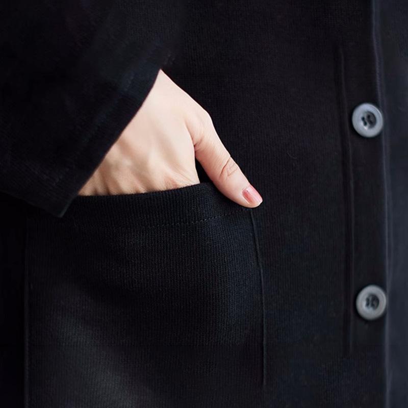 Свитер для женщин, осенний хлопковый вязаный свободный кардиган свободного покроя с V-образным вырезом, женский свободный свитер с длинным рукавом на пуговицах