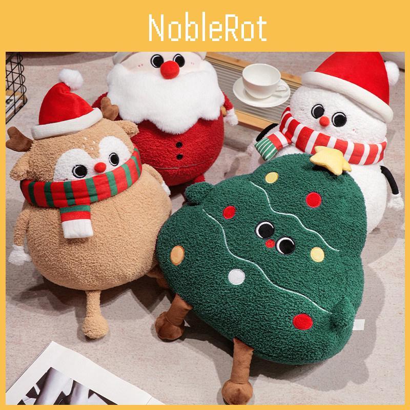 Christmas Santa Plush Cushion With Embroidered Cartoon Design For Living Room Decor