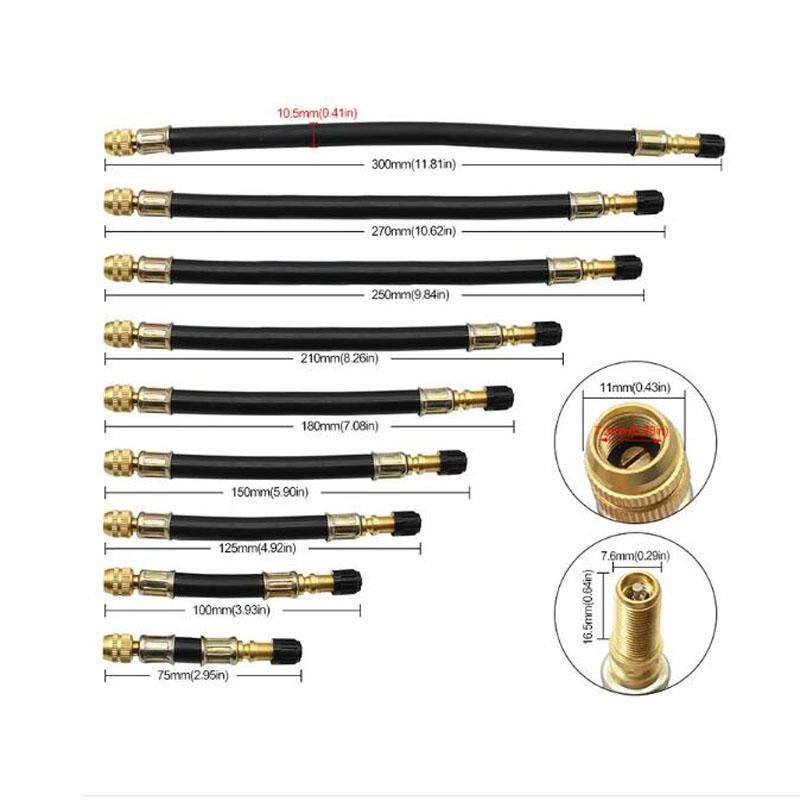 Truck Valve Extension Flexible Bus Tire Valve Extension Rubber Tyre Valve Stem Extender Tire Nipple Adaptor