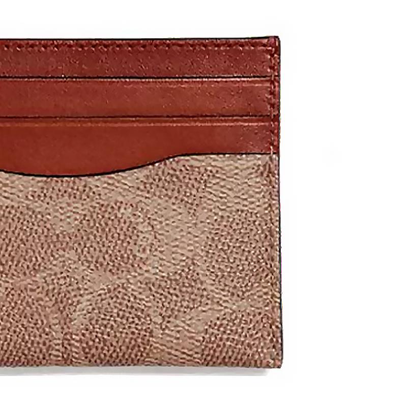 Coach Визитница Signature Storage Искусственная кожа и Коровья кожа Визитница Мужская Коричневый/Ржавый