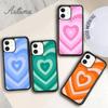Коричневый чехол для телефона Hearts для iPhone 11 12 13 14 Pro Max mini X XR XS SE 2020 5 6S 7 8 Plus Samsung Galaxy S21 S22 Cover shell