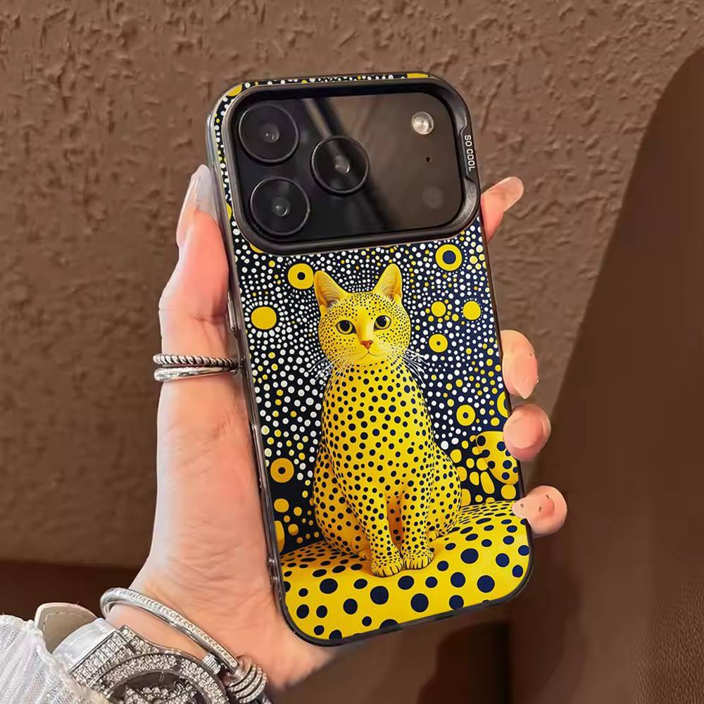 Искусство йоёи кусама Чехол для телефона для iPhone 17,16,15,14,13,12,11,Pro Max,Plus Конфетный серебряный чехол
