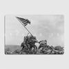Raising Flag Iwo Jima 1945 Metal Sign Club Living Room Decoration Plates Tin Sign Posters