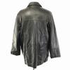 Sheep Leather Hidden Button Lambskin Coat Outerwear/Men’s L/Black/Full Zip Rider Style(USED)