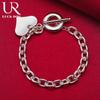 925 Sterling Silver Heart-shaped Bracelet Fashionable Wedding Jewelry