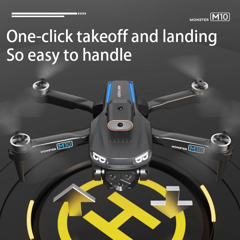 New M10 Drone Brushless Motor 8K HD Camera 5G WIFI FPV Remote Control UAV QuadcoptersProfessional Four Rotor Helicopter 360° Obstacle Avoidance Toys