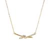 925 Silver Gold Plated Twist Stick Necklace