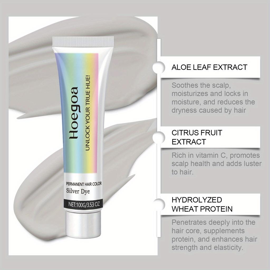 Крем для седых волос, Длительная фиксация цвета, Не повреждает, Питательный растительный экстракт, Уход за волосами, Краска для волос Vitality, Средство для ухода за волосами