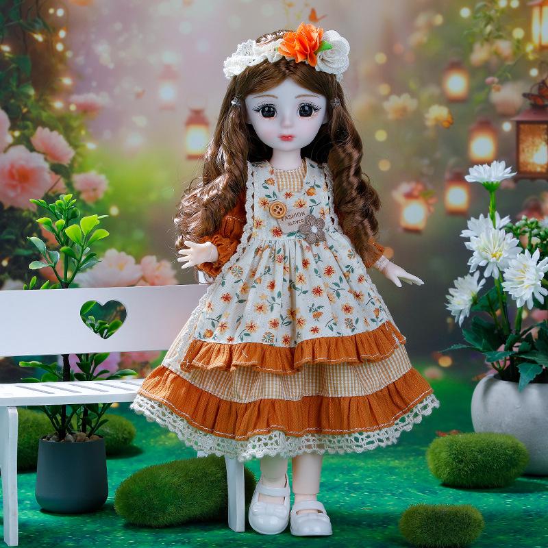 30Cm Bjd Dolls Princess Full Set 1/6 Anime Bjd With Clothes 23 Joint Movable Body Dress Up Doll House Set Birthday Gifts Toys