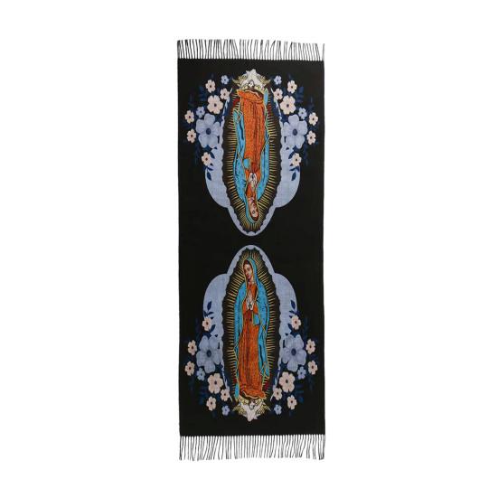 Шаль шарф Дева Мария Мягкий кашемир Теплая накидка Кисточки Зимний Легкий плед Универсальный религиозный аксессуар