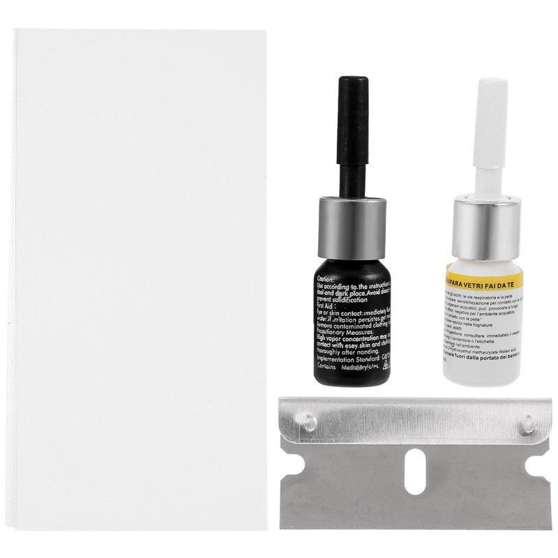 1Set Windshield Repair Kit Universal Auto Glass Repair Kit for Chips Cracks on Cars Trucks Motorcycles Fast Visible Results