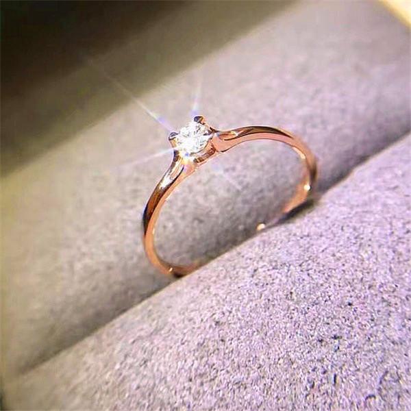 Fashion Round Cut White Crystal Wedding Bridal Rings Jewelry Gift For Women Size 6-10