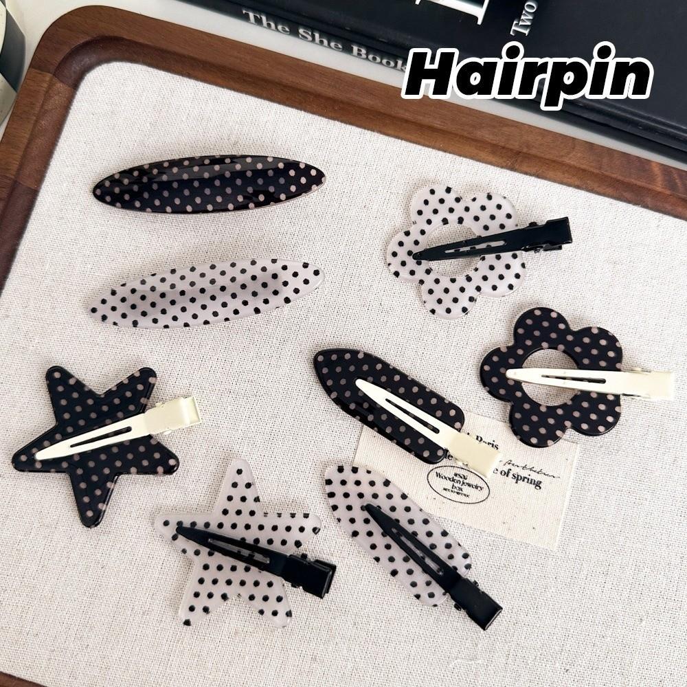 Polka Dot Hair Clips Minimalist Design BB Clip Head Side Clip Women Girl Hair Styling Accessories