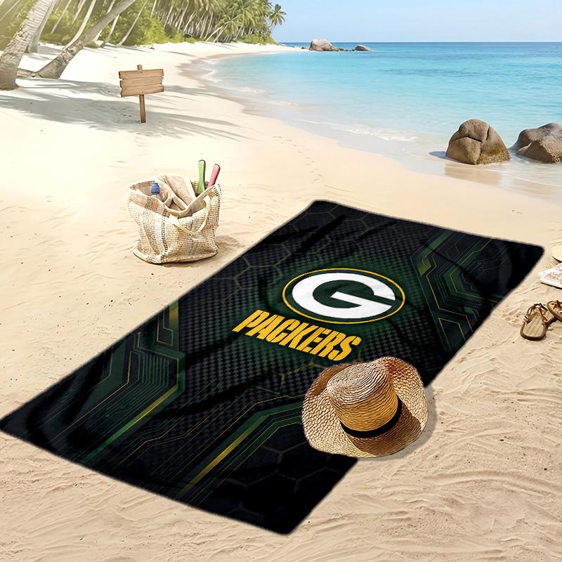 Green Bay Packers Print Beach Towel Soft Portable Quick?dry Towel For Pool Summer Vacation Outdoor Sport