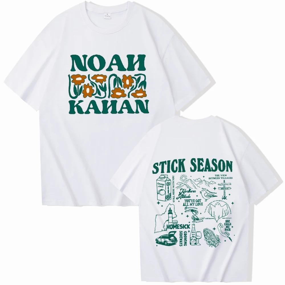 Футболка Noah Kahan Stick Season Tour Tee Футболка Noah Kahan Music Футболка Stick Season Album Подарки для фанатов Футболки с коротким рукавом и круглым вырезом