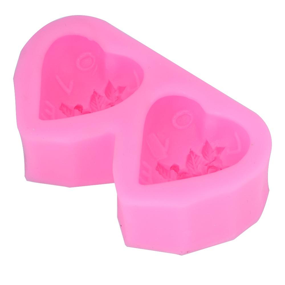 Heart Flower Rose Heart Silicone Mold Silicone Soap Mold New Heart Cake Mold  Soap Candle Making