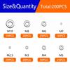 304 Stainless Steel Flat Washers Assortment - M2 to M12 Metric Size Range, 200/910PCS Hardware Fasteners Kit for DIY Repair