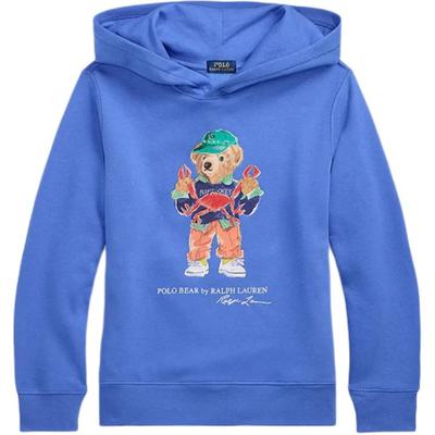 Худи Polo с принтом медведя, с длинным рукавом, детские худи, синий 323973124-001