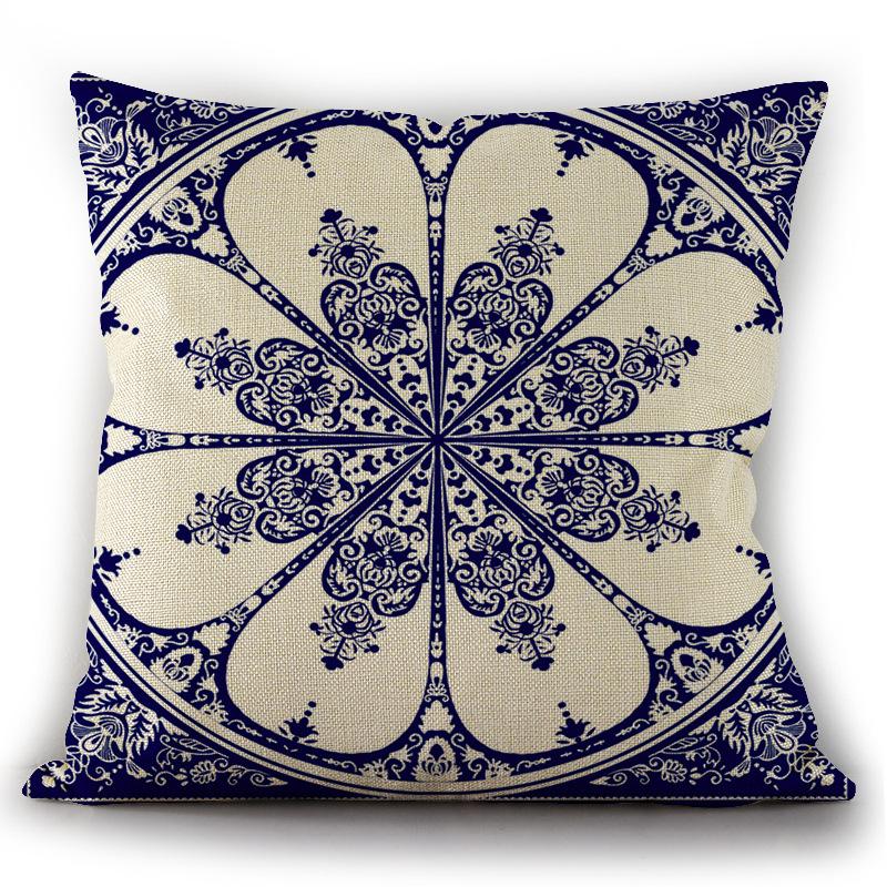 2 шт. чехлы на подушки в китайском стиле, синие и белые фарфоровые наволочки с принтом, наволочки для подушек, для дома, дивана, автокресла, декор, элегантные, 45x45 см
