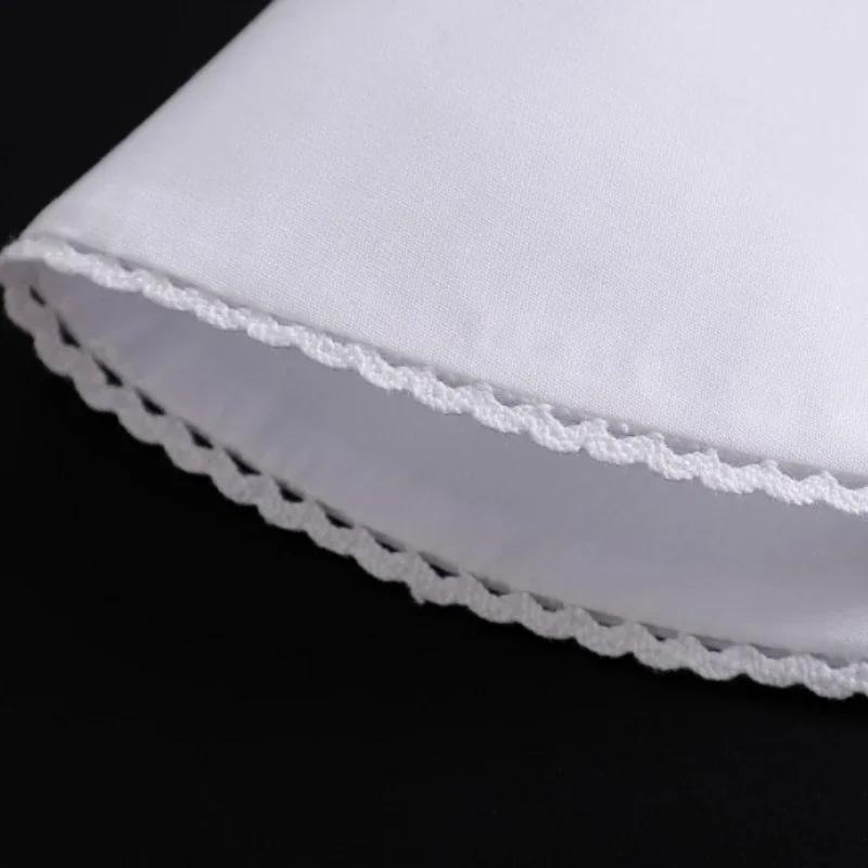 French Style Women Shirt Detachable Faux False Collar Sweet Lace Trim Button Necklace Choker Ladies Shoulder Wraps Collars