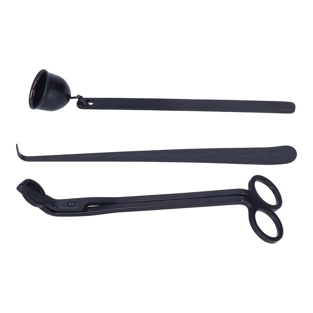 Главная Набор для обрезки фитиля свечи Изысканный элегантный дизайн лотка Полный набор инструментов 3 в 1 Гаситель для свечей