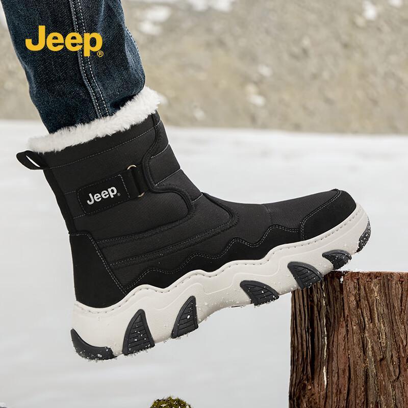 Jeep Мужские теплые нескользящие зимние ботинки с высоким голенищем