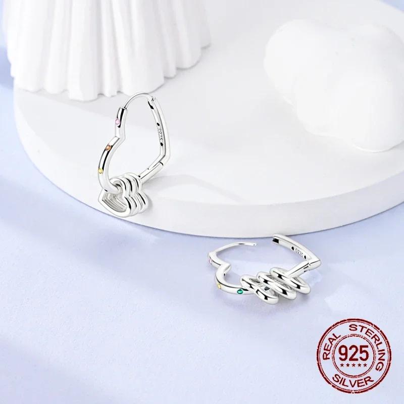 Серьги-подвески Звезда и Луна из серебра 925 пробы для женщин, сверкающие кубическим цирконием, роскошные ювелирные изделия в подарок на свадьбу, годовщину