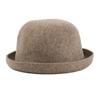 Модные женские шерстяные шляпы Fedora с круглой короной для дам, зимняя уличная шляпа Trilbies, повседневная осенняя вечерние шляпа унисекс для девочек