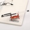 Creative Pen Holder Weightlifting Crab Desktop Organizer Decorative Ornament Desk Accessory for School Office Home PVC