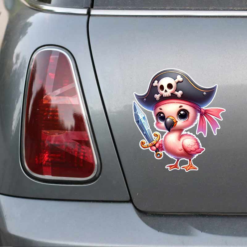 Car Sticker Cute Animal Pirates Sticker Waterproof Vinyl Decal on Bumper Rear Window Laptop Self-adhesive Decal For Car Accessories TM265
